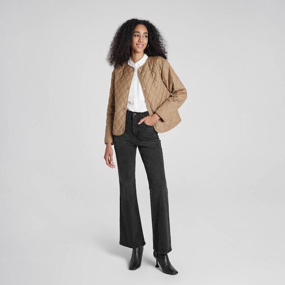 A New Day Jackets & Blazers - Women's Quilted Jacket - A New Day Khaki L